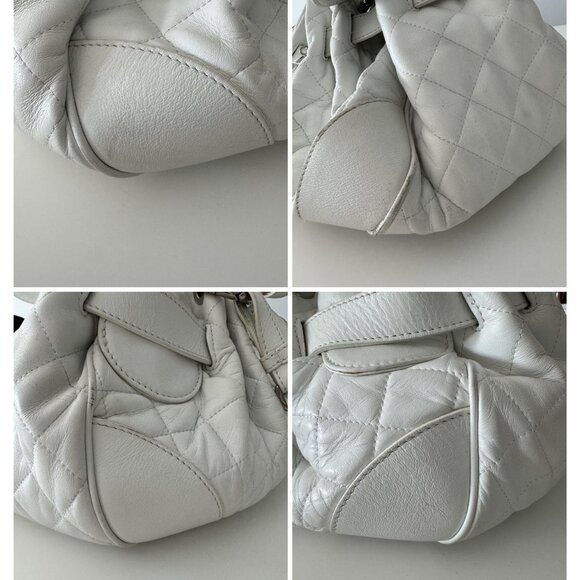 Moschino White Quilted Shoulder Bag - Picture 13 of 16